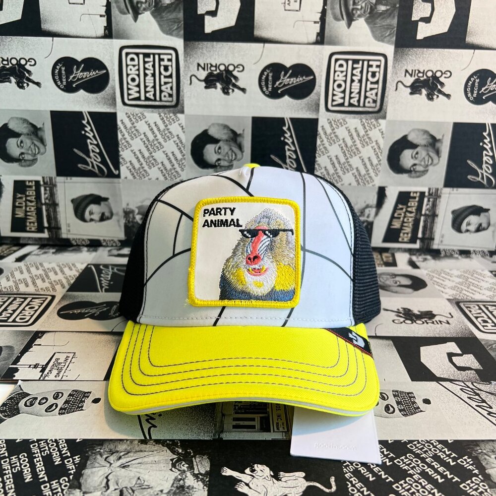 Authentic Goorin Bros Monkey "Party Animal" Color Changing Yellow Hat (NWT)